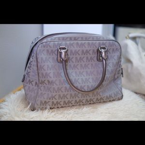Silver Michael Kors Satchel